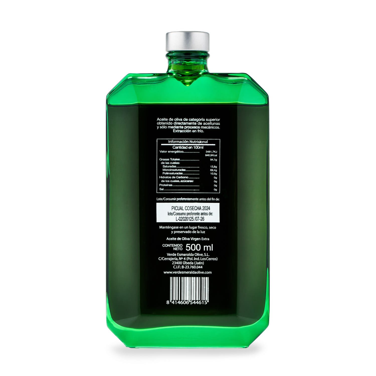 ACEITE OLIVA VIRGEN VERDE ESMERALDA-GREEN ESMERALD- 500 ML - Imagen 3