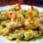 receta-huevo-avestruz-setas-gambas